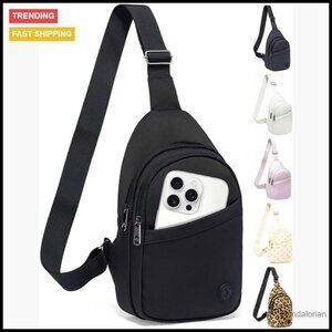Lightweight Crossbody Sling Bag Water-Resistant Fanny Pack Travel Casual